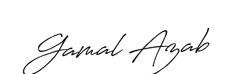 Make a beautiful signature design for name Gamal Azab. With this signature (Antro_Vectra_Bolder) style, you can create a handwritten signature for free. Gamal Azab signature style 7 images and pictures png
