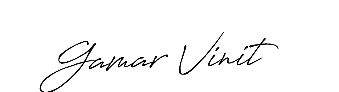 Similarly Antro_Vectra_Bolder is the best handwritten signature design. Signature creator online .You can use it as an online autograph creator for name Gamar Vinit. Gamar Vinit signature style 7 images and pictures png