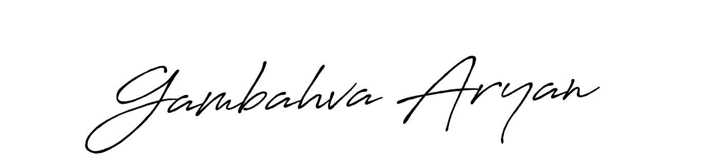 Similarly Antro_Vectra_Bolder is the best handwritten signature design. Signature creator online .You can use it as an online autograph creator for name Gambahva Aryan. Gambahva Aryan signature style 7 images and pictures png