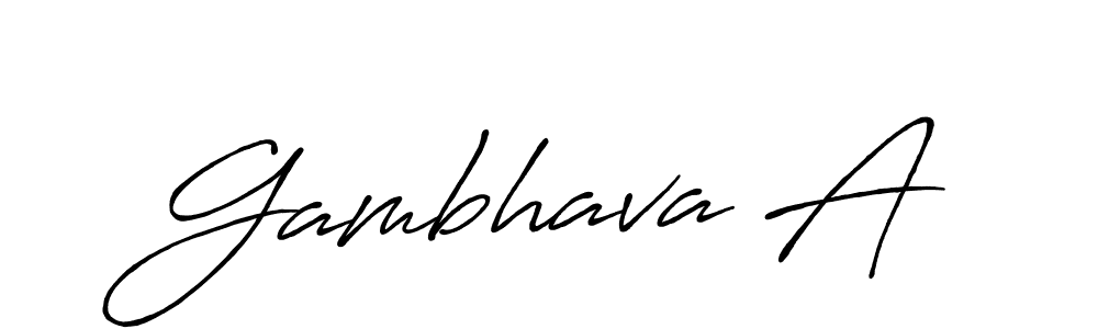 How to make Gambhava A signature? Antro_Vectra_Bolder is a professional autograph style. Create handwritten signature for Gambhava A name. Gambhava A signature style 7 images and pictures png