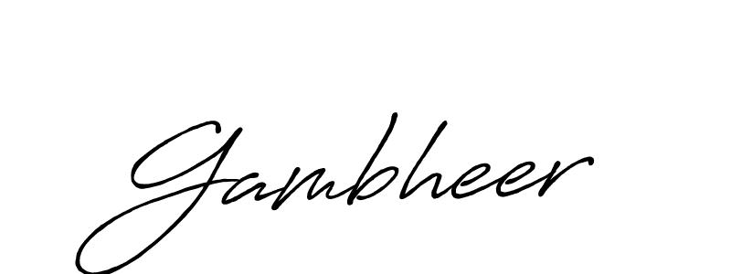 Make a beautiful signature design for name Gambheer. With this signature (Antro_Vectra_Bolder) style, you can create a handwritten signature for free. Gambheer signature style 7 images and pictures png