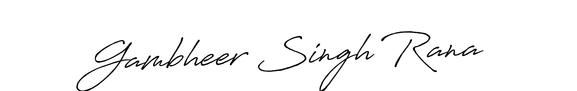 Gambheer Singh Rana stylish signature style. Best Handwritten Sign (Antro_Vectra_Bolder) for my name. Handwritten Signature Collection Ideas for my name Gambheer Singh Rana. Gambheer Singh Rana signature style 7 images and pictures png