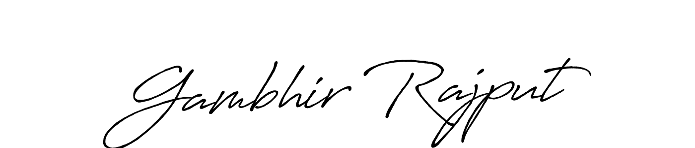 Design your own signature with our free online signature maker. With this signature software, you can create a handwritten (Antro_Vectra_Bolder) signature for name Gambhir Rajput. Gambhir Rajput signature style 7 images and pictures png