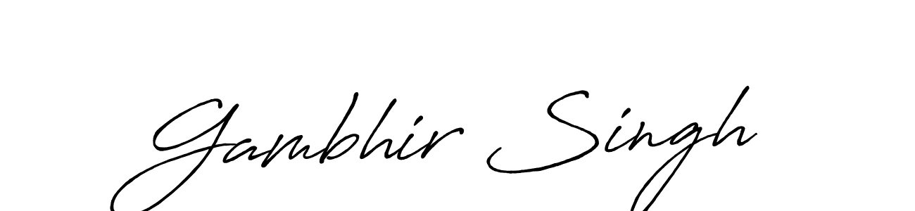 How to Draw Gambhir Singh signature style? Antro_Vectra_Bolder is a latest design signature styles for name Gambhir Singh. Gambhir Singh signature style 7 images and pictures png