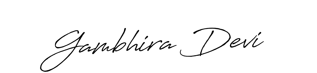 The best way (Antro_Vectra_Bolder) to make a short signature is to pick only two or three words in your name. The name Gambhira Devi include a total of six letters. For converting this name. Gambhira Devi signature style 7 images and pictures png