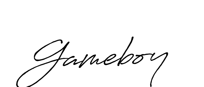 Make a beautiful signature design for name Gameboy. With this signature (Antro_Vectra_Bolder) style, you can create a handwritten signature for free. Gameboy signature style 7 images and pictures png