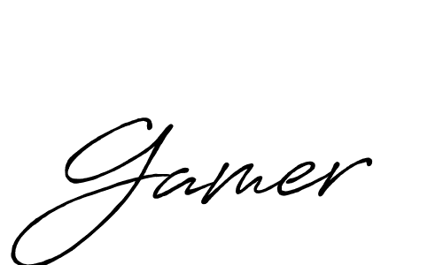 How to make Gamer signature? Antro_Vectra_Bolder is a professional autograph style. Create handwritten signature for Gamer name. Gamer signature style 7 images and pictures png