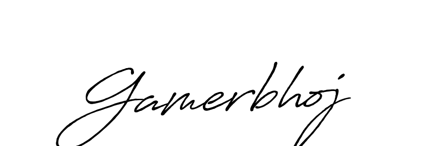 Also we have Gamerbhoj name is the best signature style. Create professional handwritten signature collection using Antro_Vectra_Bolder autograph style. Gamerbhoj signature style 7 images and pictures png