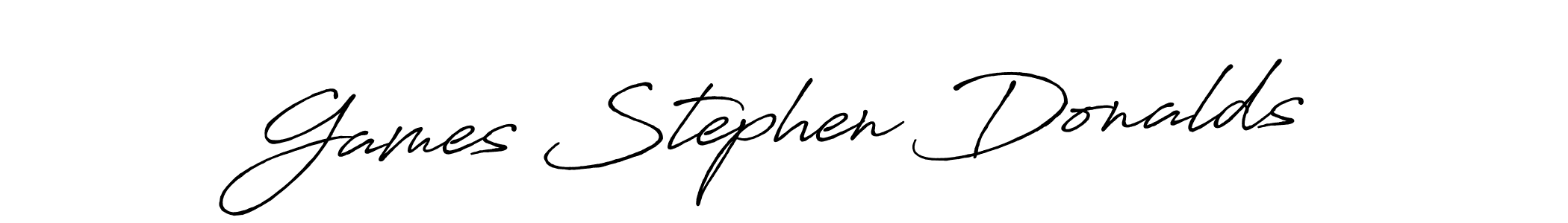 Make a short Games Stephen Donalds signature style. Manage your documents anywhere anytime using Antro_Vectra_Bolder. Create and add eSignatures, submit forms, share and send files easily. Games Stephen Donalds signature style 7 images and pictures png
