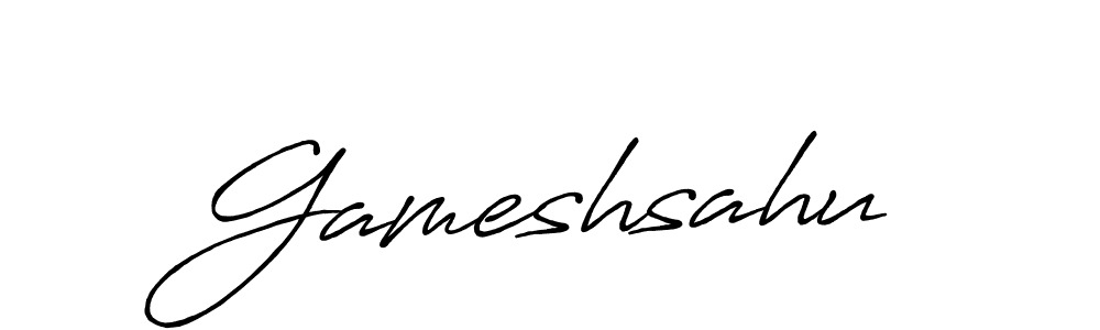 Gameshsahu stylish signature style. Best Handwritten Sign (Antro_Vectra_Bolder) for my name. Handwritten Signature Collection Ideas for my name Gameshsahu. Gameshsahu signature style 7 images and pictures png