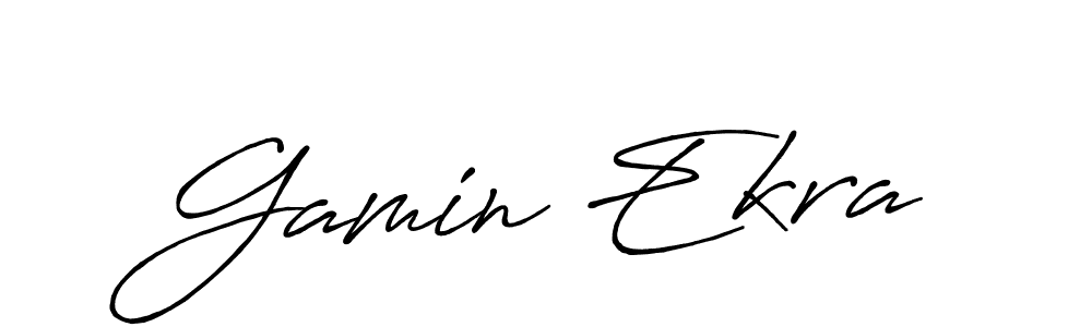 It looks lik you need a new signature style for name Gamin Ekra. Design unique handwritten (Antro_Vectra_Bolder) signature with our free signature maker in just a few clicks. Gamin Ekra signature style 7 images and pictures png
