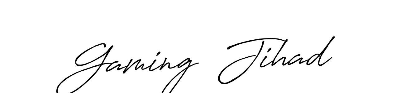 The best way (Antro_Vectra_Bolder) to make a short signature is to pick only two or three words in your name. The name Gaming  Jihad include a total of six letters. For converting this name. Gaming  Jihad signature style 7 images and pictures png