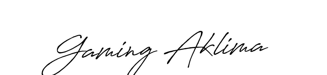 Also we have Gaming Aklima name is the best signature style. Create professional handwritten signature collection using Antro_Vectra_Bolder autograph style. Gaming Aklima signature style 7 images and pictures png