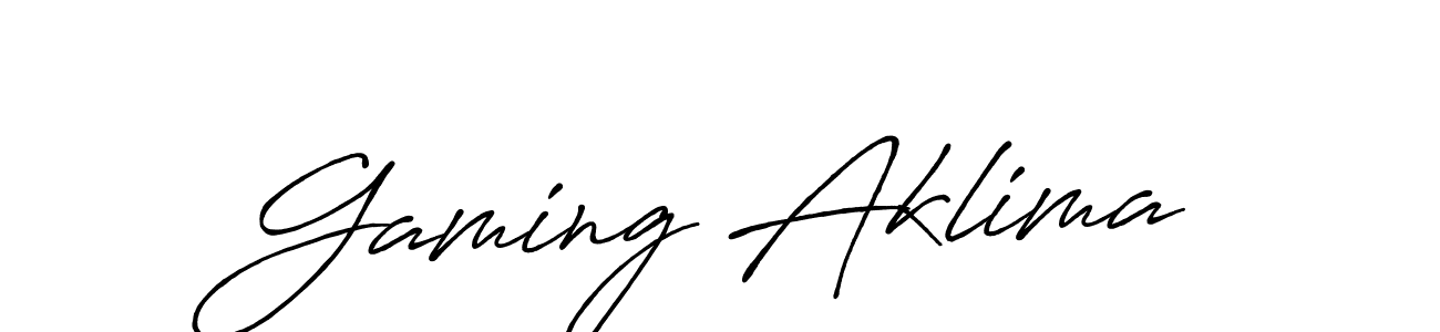 Also we have Gaming Aklima name is the best signature style. Create professional handwritten signature collection using Antro_Vectra_Bolder autograph style. Gaming Aklima signature style 7 images and pictures png