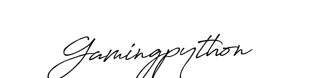 How to make Gamingpython name signature. Use Antro_Vectra_Bolder style for creating short signs online. This is the latest handwritten sign. Gamingpython signature style 7 images and pictures png