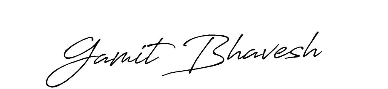 Also we have Gamit Bhavesh name is the best signature style. Create professional handwritten signature collection using Antro_Vectra_Bolder autograph style. Gamit Bhavesh signature style 7 images and pictures png