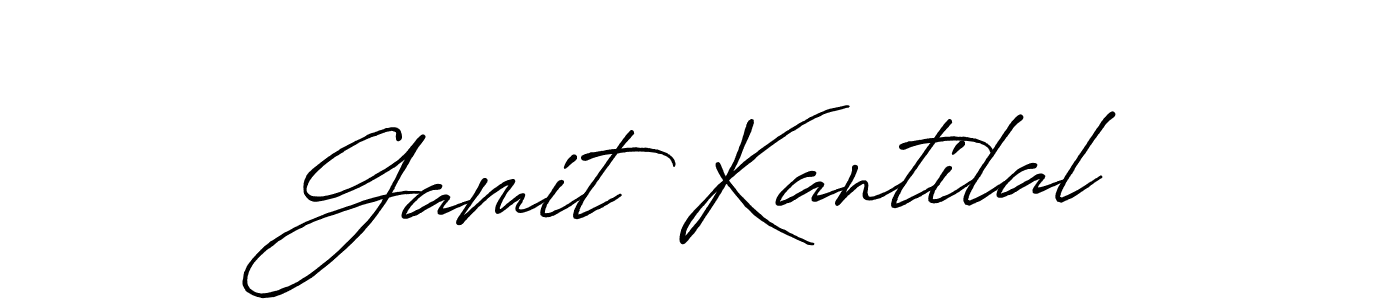 Make a beautiful signature design for name Gamit Kantilal. With this signature (Antro_Vectra_Bolder) style, you can create a handwritten signature for free. Gamit Kantilal signature style 7 images and pictures png