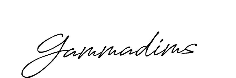 Create a beautiful signature design for name Gammadims. With this signature (Antro_Vectra_Bolder) fonts, you can make a handwritten signature for free. Gammadims signature style 7 images and pictures png