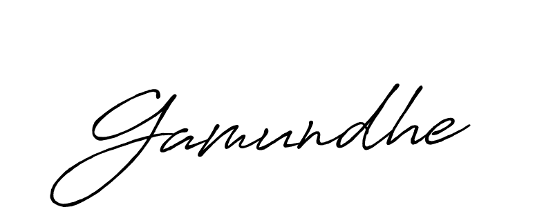 Also we have Gamundhe name is the best signature style. Create professional handwritten signature collection using Antro_Vectra_Bolder autograph style. Gamundhe signature style 7 images and pictures png