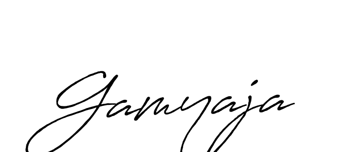 How to make Gamyaja name signature. Use Antro_Vectra_Bolder style for creating short signs online. This is the latest handwritten sign. Gamyaja signature style 7 images and pictures png