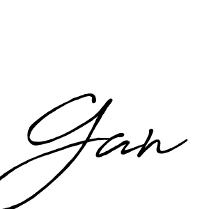 Also we have Gan name is the best signature style. Create professional handwritten signature collection using Antro_Vectra_Bolder autograph style. Gan signature style 7 images and pictures png