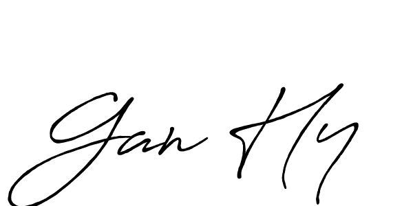 How to make Gan Hy name signature. Use Antro_Vectra_Bolder style for creating short signs online. This is the latest handwritten sign. Gan Hy signature style 7 images and pictures png