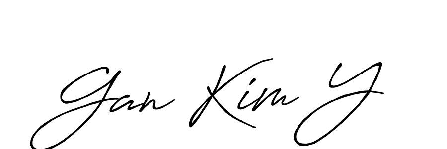 How to make Gan Kim Y signature? Antro_Vectra_Bolder is a professional autograph style. Create handwritten signature for Gan Kim Y name. Gan Kim Y signature style 7 images and pictures png