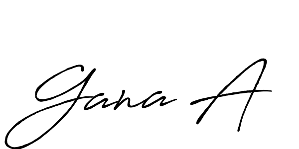 Gana A stylish signature style. Best Handwritten Sign (Antro_Vectra_Bolder) for my name. Handwritten Signature Collection Ideas for my name Gana A. Gana A signature style 7 images and pictures png