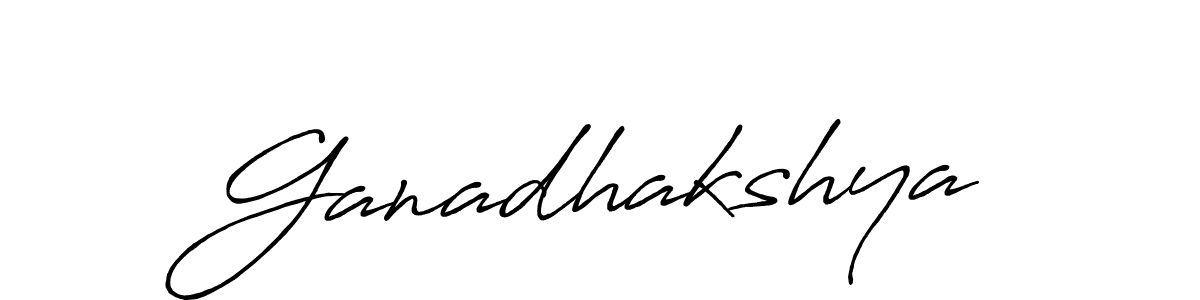 Ganadhakshya stylish signature style. Best Handwritten Sign (Antro_Vectra_Bolder) for my name. Handwritten Signature Collection Ideas for my name Ganadhakshya. Ganadhakshya signature style 7 images and pictures png