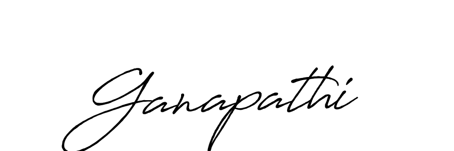 Use a signature maker to create a handwritten signature online. With this signature software, you can design (Antro_Vectra_Bolder) your own signature for name Ganapathi. Ganapathi signature style 7 images and pictures png