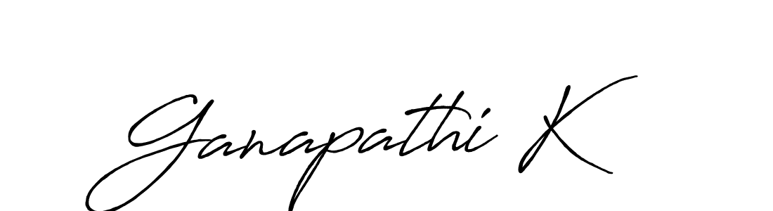 How to make Ganapathi K signature? Antro_Vectra_Bolder is a professional autograph style. Create handwritten signature for Ganapathi K name. Ganapathi K signature style 7 images and pictures png