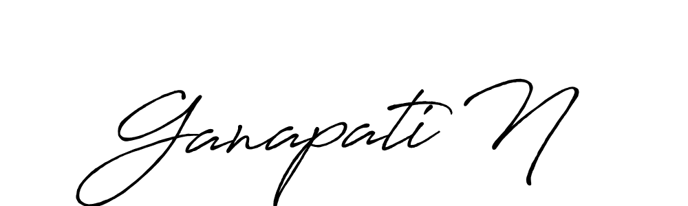Also we have Ganapati N name is the best signature style. Create professional handwritten signature collection using Antro_Vectra_Bolder autograph style. Ganapati N signature style 7 images and pictures png