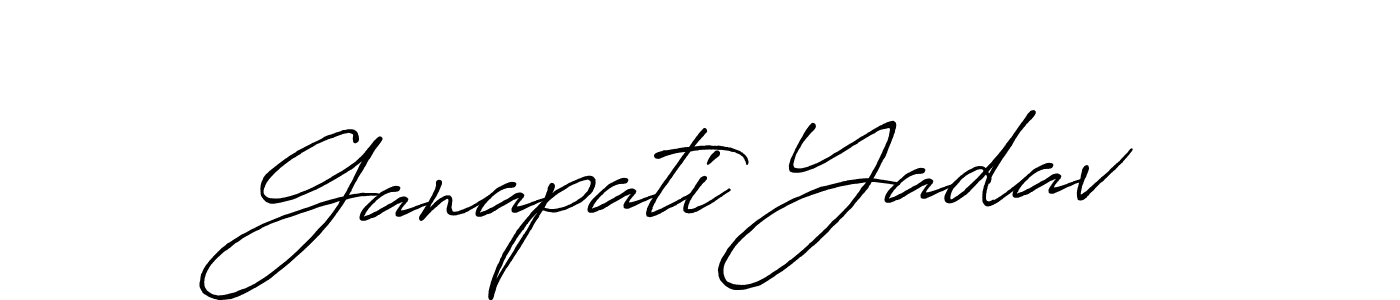 Use a signature maker to create a handwritten signature online. With this signature software, you can design (Antro_Vectra_Bolder) your own signature for name Ganapati Yadav. Ganapati Yadav signature style 7 images and pictures png