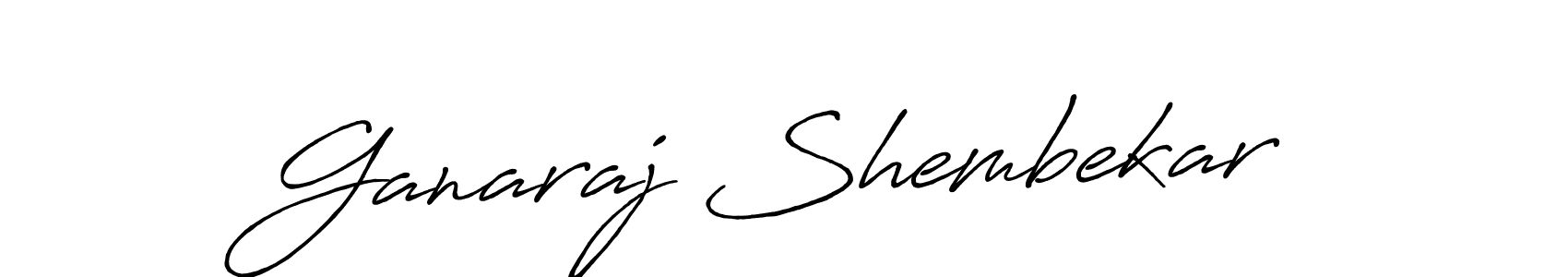 The best way (Antro_Vectra_Bolder) to make a short signature is to pick only two or three words in your name. The name Ganaraj Shembekar include a total of six letters. For converting this name. Ganaraj Shembekar signature style 7 images and pictures png
