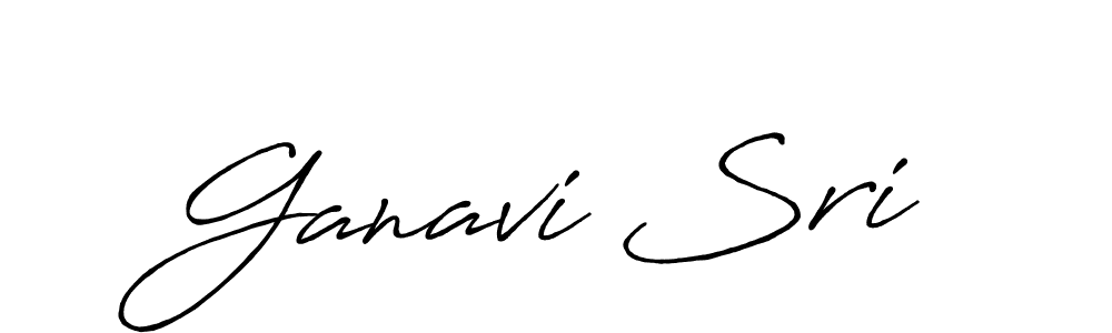 Use a signature maker to create a handwritten signature online. With this signature software, you can design (Antro_Vectra_Bolder) your own signature for name Ganavi Sri. Ganavi Sri signature style 7 images and pictures png