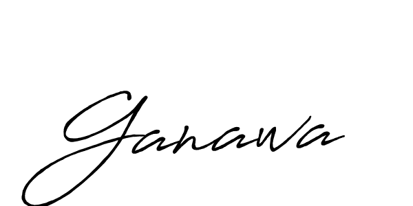 Use a signature maker to create a handwritten signature online. With this signature software, you can design (Antro_Vectra_Bolder) your own signature for name Ganawa. Ganawa signature style 7 images and pictures png