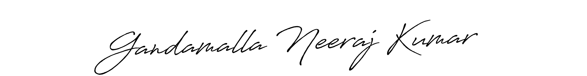 Also we have Gandamalla Neeraj Kumar name is the best signature style. Create professional handwritten signature collection using Antro_Vectra_Bolder autograph style. Gandamalla Neeraj Kumar signature style 7 images and pictures png