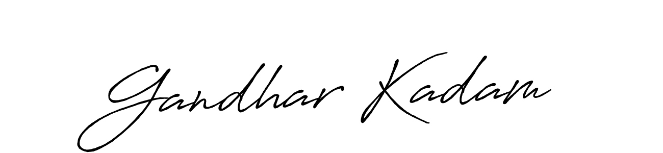 Gandhar Kadam stylish signature style. Best Handwritten Sign (Antro_Vectra_Bolder) for my name. Handwritten Signature Collection Ideas for my name Gandhar Kadam. Gandhar Kadam signature style 7 images and pictures png