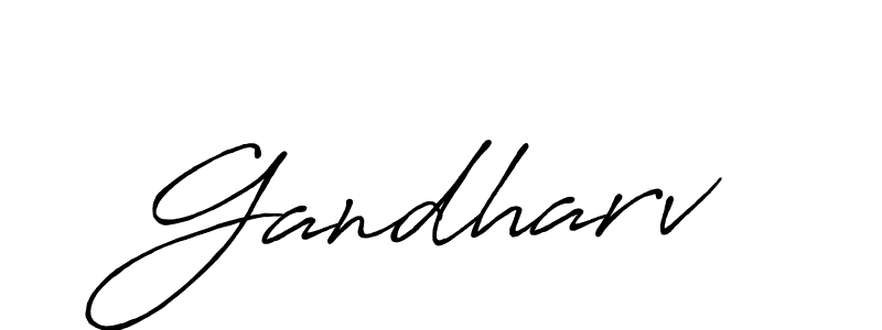 Gandharv stylish signature style. Best Handwritten Sign (Antro_Vectra_Bolder) for my name. Handwritten Signature Collection Ideas for my name Gandharv. Gandharv signature style 7 images and pictures png