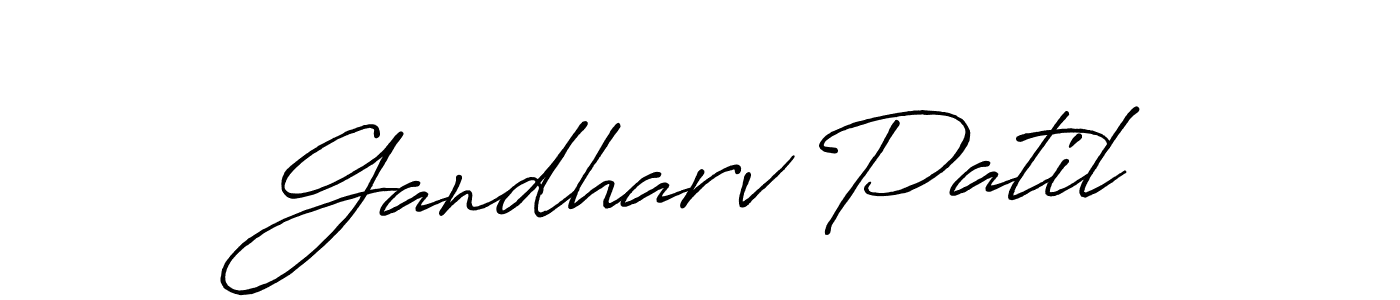 Also we have Gandharv Patil name is the best signature style. Create professional handwritten signature collection using Antro_Vectra_Bolder autograph style. Gandharv Patil signature style 7 images and pictures png