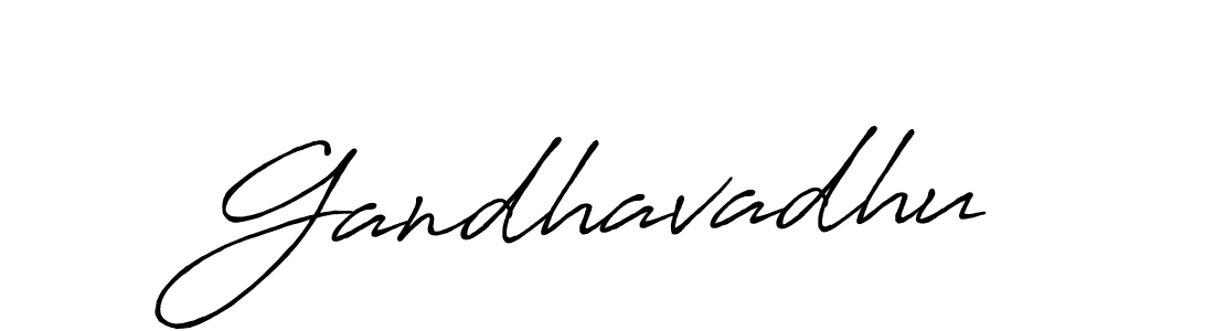 Also we have Gandhavadhu name is the best signature style. Create professional handwritten signature collection using Antro_Vectra_Bolder autograph style. Gandhavadhu signature style 7 images and pictures png