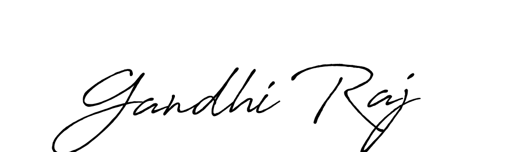 Gandhi Raj stylish signature style. Best Handwritten Sign (Antro_Vectra_Bolder) for my name. Handwritten Signature Collection Ideas for my name Gandhi Raj. Gandhi Raj signature style 7 images and pictures png