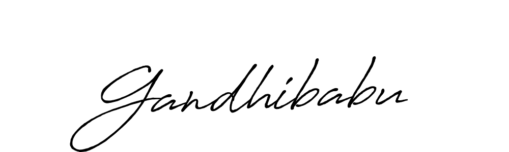 Create a beautiful signature design for name Gandhibabu. With this signature (Antro_Vectra_Bolder) fonts, you can make a handwritten signature for free. Gandhibabu signature style 7 images and pictures png
