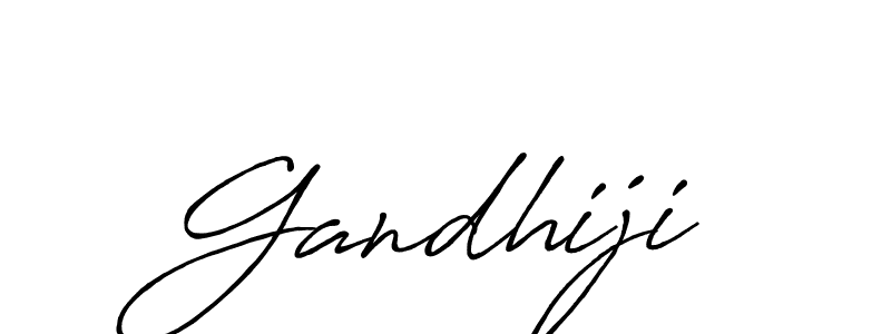 How to make Gandhiji signature? Antro_Vectra_Bolder is a professional autograph style. Create handwritten signature for Gandhiji name. Gandhiji signature style 7 images and pictures png