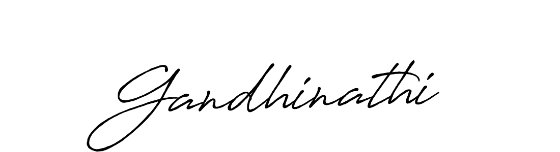 Use a signature maker to create a handwritten signature online. With this signature software, you can design (Antro_Vectra_Bolder) your own signature for name Gandhinathi. Gandhinathi signature style 7 images and pictures png