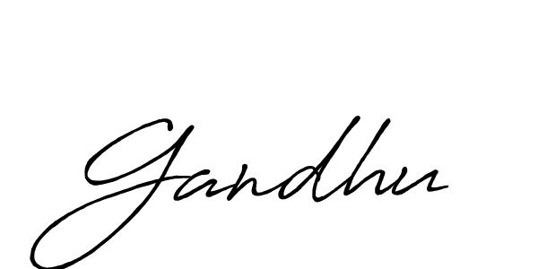 How to make Gandhu signature? Antro_Vectra_Bolder is a professional autograph style. Create handwritten signature for Gandhu name. Gandhu signature style 7 images and pictures png