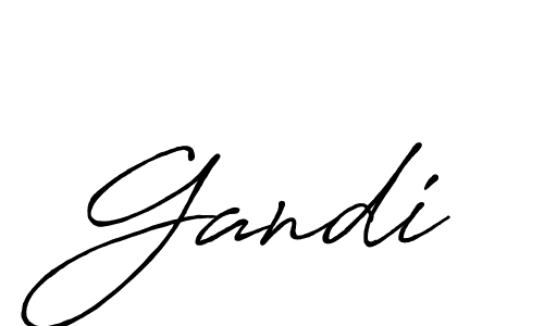 Use a signature maker to create a handwritten signature online. With this signature software, you can design (Antro_Vectra_Bolder) your own signature for name Gandi. Gandi signature style 7 images and pictures png