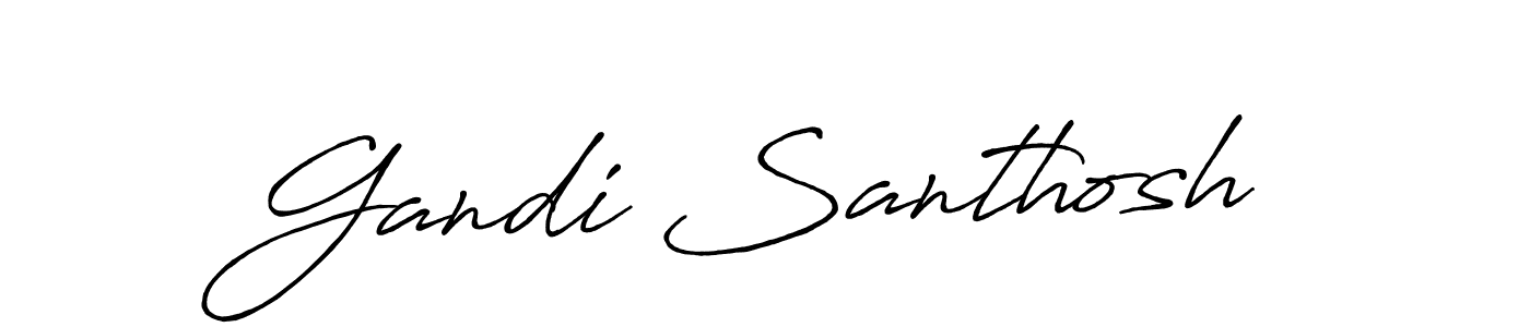 How to make Gandi Santhosh name signature. Use Antro_Vectra_Bolder style for creating short signs online. This is the latest handwritten sign. Gandi Santhosh signature style 7 images and pictures png