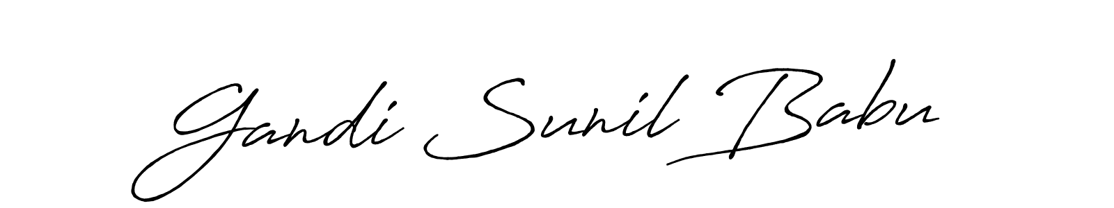 This is the best signature style for the Gandi Sunil Babu name. Also you like these signature font (Antro_Vectra_Bolder). Mix name signature. Gandi Sunil Babu signature style 7 images and pictures png