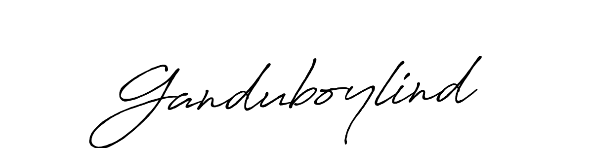 Design your own signature with our free online signature maker. With this signature software, you can create a handwritten (Antro_Vectra_Bolder) signature for name Ganduboylind. Ganduboylind signature style 7 images and pictures png